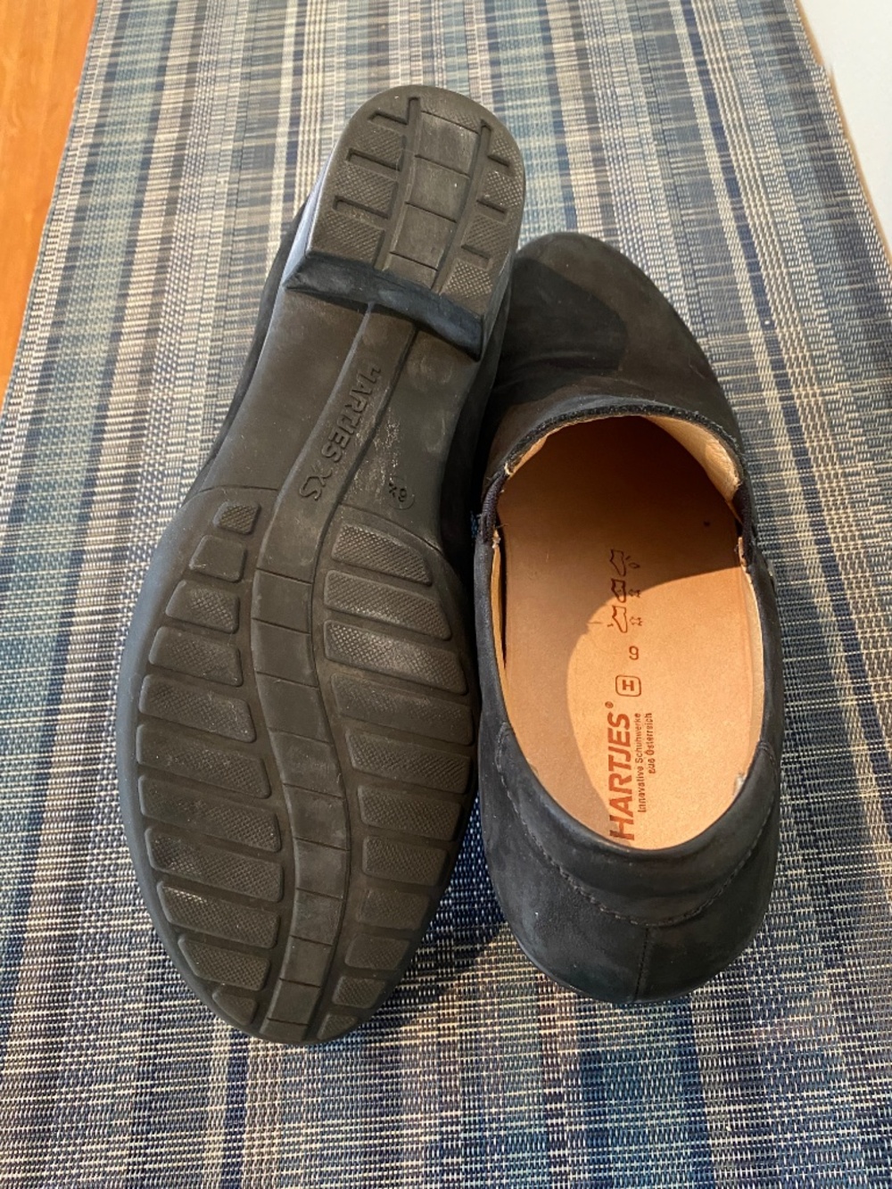 HARTJES Slip On Comfort Shoe XS City Classic Black Suede Size 8.5 - Picture 6 of 9